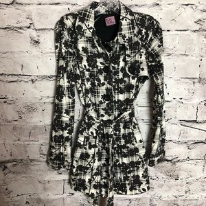 L.A.Kitty Black/White Floral Print Jacket.
